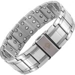 Bracelet magnetique homme premium le plus puissant titane aimant nodyme de terre rare inoxydable ultra ...