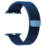 Bracelet maille milanaise en acier pour apple watch 38 / 40 / 41mm - bleu