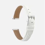 Bracelet de montre - action - cuir véritable de vachette - 16 mm - doublure synthétique - blanc Bracelet de montre - action - cuir véritable de vachette - 16 mm - doublure synthétique - blanc