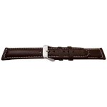 Bracelet de montre - my - montre - 20mm (18mm) - cuir veau grain lisse - marron fonc� - boucle acier ...