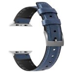 Bracelet de montre �l�gant en cuir bleu pour apple watch 42 / 44 / 45 / 49mm