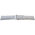 Bracelet de montre lisse en cuir de veau blanc 22mm