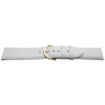Bracelet pour montre - my - montre - cuir de veau lisse 14mm - blanc - boucles argent� et dor� - mixte ...
