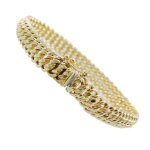 Bracelet or jaune maille am�ricaine - femme 18cm