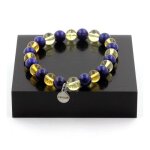 Pierres et minéraux. bracelet perles lapis lazuli + citrine 8 mm. fabriqué en france. Pierres et minéraux. bracelet perles lapis lazuli + citrine 8 mm. fabriqué en france.