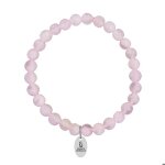 Bracelet quartz rose - perles de 6mm - 22cm Bracelet quartz rose - perles de 6mm - 22cm