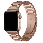 Bracelets de rechange en acier inoxydable pour apple watch (38 mm 40 mm 41 mm) en or rose