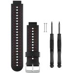 Bracelet de remplacement garmin forerunner 25 en silicone noir et rouge marsala Bracelet de remplacement garmin forerunner 25 en silicone noir et rouge marsala