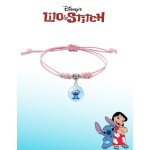 Bracelet ajustable - disney - stitch - pendentif - rose - enfant