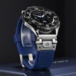 Bracelet silicone compatible samsung watch 4 / 5 / 6 / 7 - 20mm acier inoxydable tpu connecteur mtal ...