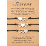 Bracelet soeur coeur 3 pcs ensemble de bracelets damitié bracelets meilleur ami coeur bracelet corde ... Bracelet soeur coeur 3 pcs ensemble de bracelets damitié bracelets meilleur ami coeur bracelet corde ...