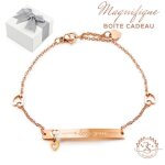 Magnifique bracelet tendance baign dans lor. boite cadeau offerte. cadeau original femme nol st valentin ...