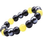 Bracelet triple protection oeil de tigreperles en hmatite et obsidienne noire de pierre de topaze de ...