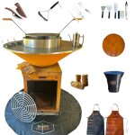 Brasero - brazéro cuisson pour épicuriens - corten 100 - luxe - 100 x 100 cm Brasero - brazéro cuisson pour épicuriens - corten 100 - luxe - 100 x 100 cm
