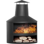 Braséro jardin - mexicain - noir - hauteur 133 cm - diamètre 45 cm - métal durable Braséro jardin - mexicain - noir - hauteur 133 cm - diamètre 45 cm - métal durable