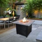 Braséro de jardin à gaz chauffage extérieur écran en verre housse de protection roches de lave teamson ... Braséro de jardin à gaz chauffage extérieur écran en verre housse de protection roches de lave teamson ...