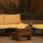 Bras�ro - vidaxl - acier r�sistant - design moderne - 50x50x40 cm