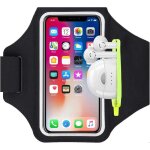 Brassard de sport avec poche couteur brassard sport pour iphone 14 13 12 11 pro max xr xs x 8 7(noir) ...