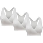 Brassi�re dallaitement keep cool - lot de 3 - blanc - taille s - confort pour la nuit - soutien doux ...