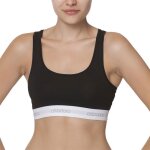 Celodoro damen bustier mit webgummi - bund (1 st�ck) sport bra top - schwarz xl