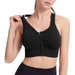 Brassiere de sport en coton ouverture devant sans armatures - noir - femme - fitness - confortable noir#s ... Brassiere de sport en coton ouverture devant sans armatures - noir - femme - fitness - confortable noir#s ...