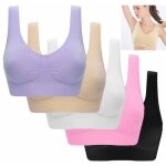 Brassi�re sport femme - 5pcs soutiens - gorge de sport yoga pour femme - soutien moyen - coussinets amovibles ...