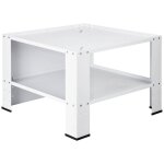 Socle pour machine � laver - brateck technology - r�glable - compartiment de rangement - couleur blanche ...