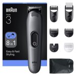 Braun tondeuse tout - en - un series 3 kit de rasage 8 - en - 1 lame aff�t�e 14 longueurs aio3540 gris ...
