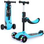 Bremtoy trottinette pour enfants 4 hauteur rglable 3 roues led lgantes trottinette pliante charge ...