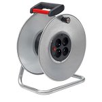 Brennenstuhl enrouleur de cble silver avec 4 prises - livr sans cble - fabrication franaise
