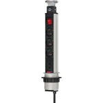 Brennenstuhl multiprise tower power encastrable - 3 prises + 2 prises usb - avec 2m de cble