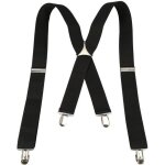 Bretelles lastiques 35 cm - duo - rglables 4 clips - homme - noir