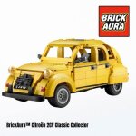 Brickaura? citro�n 2cv classic collector ? jeu de construction voiture de collection 1238 pi�ces - compatible ...