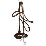 Bridon �quitation pour cheval waldhausen x - line hackamore - marron - cob