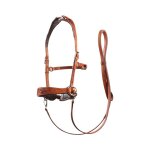 Bridons sans mors pour cheval edix saddles ed2 - rose - marron - cob