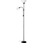 Spari lampadaire 2l avec liseuse noir / blanc e27 + e14