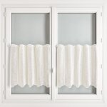 Brise bise brod� en poly - lin rustique naturel 30x60 cm