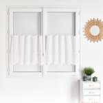 Brise bise fleurs brod�es jaune 60x60 cm