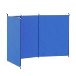 Brise - vent de camping - outsunny - portable - avec sac de transport sangles de fixation et poteaux ...