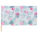 Paravent de plage - non spcifi - 600x100 cm - flamants roses - lger - durable