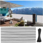 Brise - vue pour balcon - ulisem - hdpe - protection uv - gris - installation facile