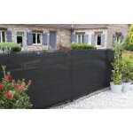 Brise - vue noir elgance / signature 1x10 m en polythylne 200g 95% occultant
