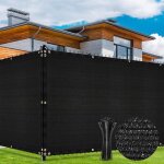 Brise vue occultant noir pour jardin cloture 1. 5m x 15. 2m 170g / m² hdpe tissu 90% occultant anti - ... Brise vue occultant noir pour jardin cloture 1. 5m x 15. 2m 170g / m² hdpe tissu 90% occultant anti - ...