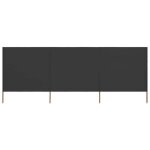 Brises - vue paravent 3 panneau x tissu 400 x 160 cm anthracite 02 0008806