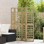 Brise - vue en pin impr�gn� - vidaxl - 160x180 cm - marron - pliable - int�rieur & ext�rieur - 4 panneaux ...