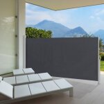 Brise vue rtractable pour jardin balcon terrasse gris 300 * 160cm