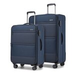 British traveller set de 2 valises souple extensible valise soute (57. 5 / 68. 5cm) valise � 4 roulettes ...