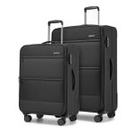 British traveller set de 2 valises souple extensible valise soute (57. 5 / 68. 5cm) valise � 4 roulettes ...