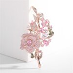 Broche broche pour femmes zircon pin rose pour accessoires de costume de robe convient pour la f�te la ...