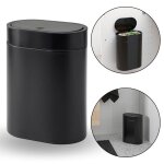Brogrund panier noir avec couvercle � bouton poussoir 4l ikea